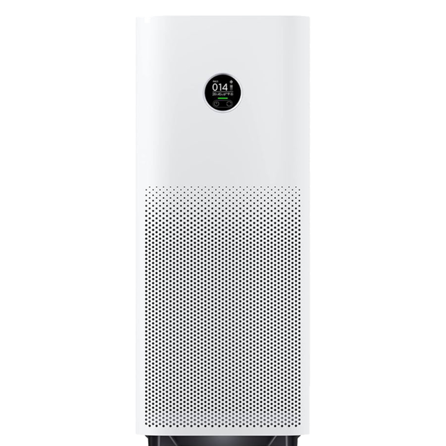 منقي هواء شاومي الذكي (Xiaomi Smart Air Purifier 4 Pro) - تغطية حتى 60 متر مربع، فلتر 3 في 1 عالي الكفاءة، تقنية التأين السالب، وشاشة OLED ذكية