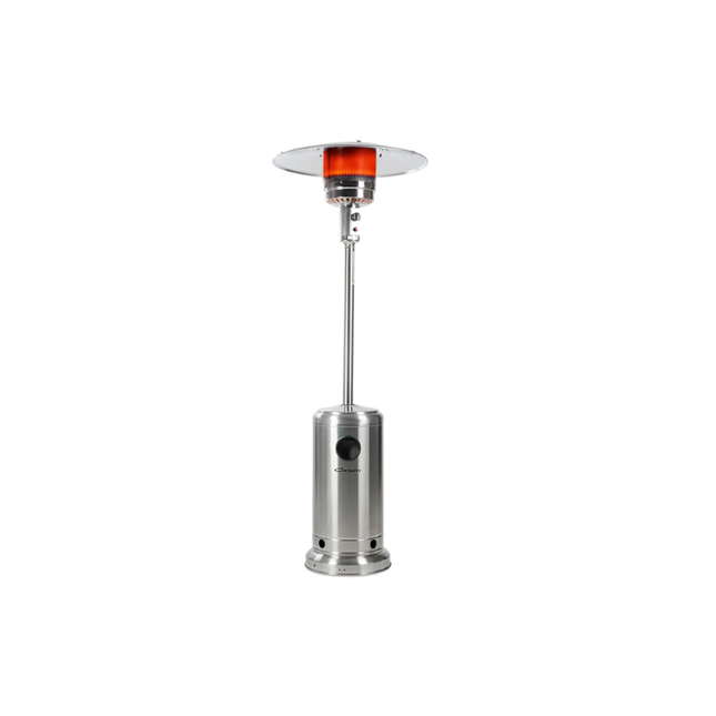 Conti Outdoor Gas Patio Heater 13kW - Stainless Steel Umbrella Design, High-Performance Heating, Advanced Safety System, & Mobility Wheels