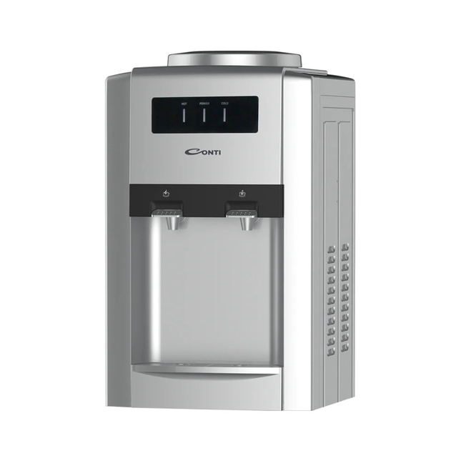 Conti Table-Top Water Dispenser - Model WD-T316, 2 Taps, Fast Cooling & Heating, Compact Design, & Safety System