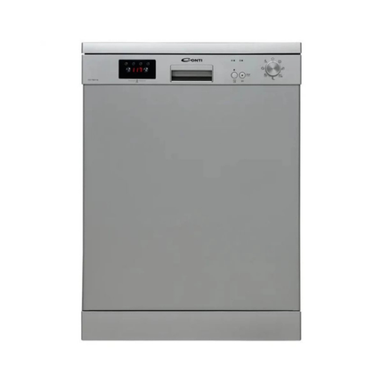 Conti Dishwasher - Model DW-71B23-SL, Silver Finish, 13 Place Settings, 7 Programs, 3 Sprayers, 2 Baskets