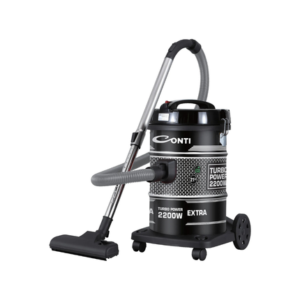 Conti Vacuum Cleaner Drum - 2200W, Strong Suction (Wet/Dry), Large Capacity, & Heavy Duty Build