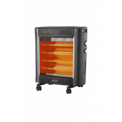 Conti Quartz Heater - 2400W, 4 Tubes, Adjustable Thermostat, Easy Move Wheels, & Advanced Safety System
