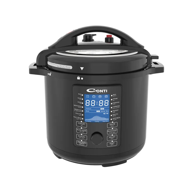 Conti Electric Pressure Cooker - 12L Capacity, 1600W Power, Digital Display, Multiple Cooking Programs, High Safety, & Non-Stick Pot