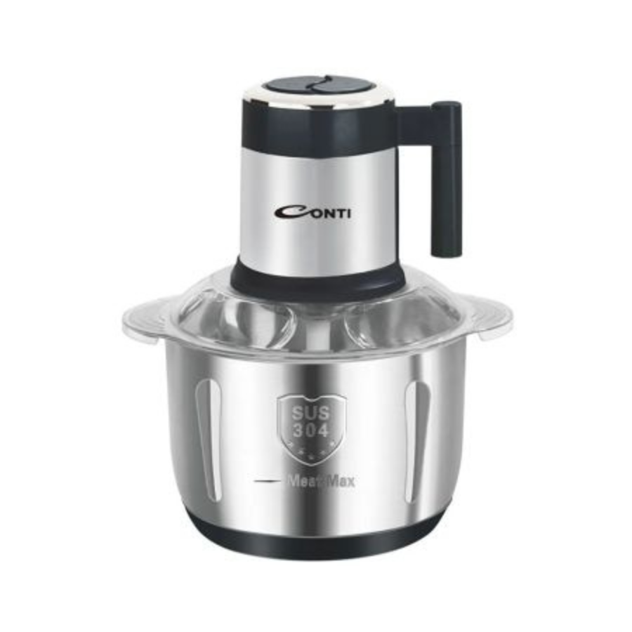 Conti Food Chopper - Huge 6L Capacity, Durable Stainless Steel Bowl, High-Power Motor, Sharp Blades, & Multiple Speeds