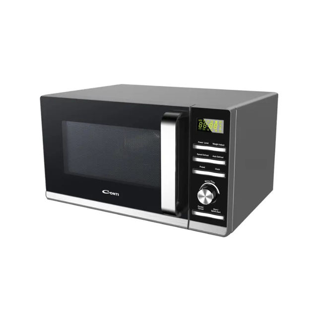 Conti Microwave - 38L Capacity, Silver Color, High Power, Multiple Cooking & Heating Functions, Defrost, & Digital Display - MW6038-S