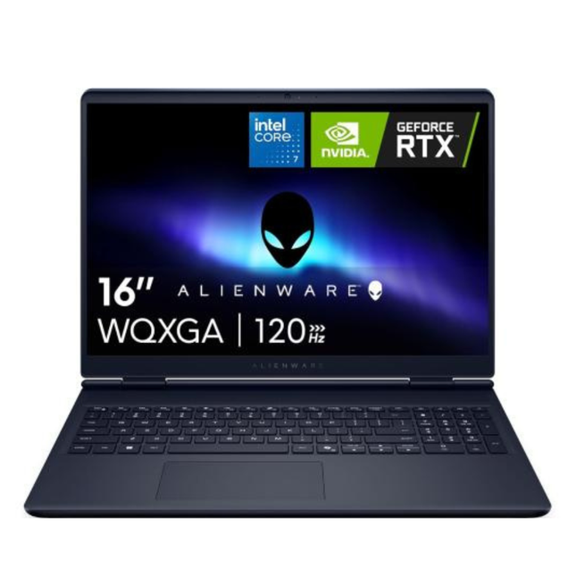 لابتوب ألعاب ديل أليين وير 16 (Dell Alienware Aurora 16) - شاشة 16 بوصة IPS WQXGA QHD، معالج Intel Core 7، كرت شاشة NVIDIA RTX 5050، رام 16GB، تخزين 1TB SSD، لون Interstellar Indigo