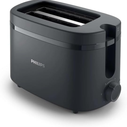 محمصة خبز فيليبس (Philips) - فتحتان، قدرة 650 واط، 8 إعدادات للتحمير، إيقاف تلقائي، وتصميم مدمج