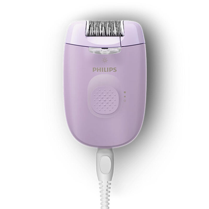 Philips Epilator - Corded, Series 4000, Opti-light, Effective Removal System, 2 Speed Settings, & Skincare Attachments - BRE257/00