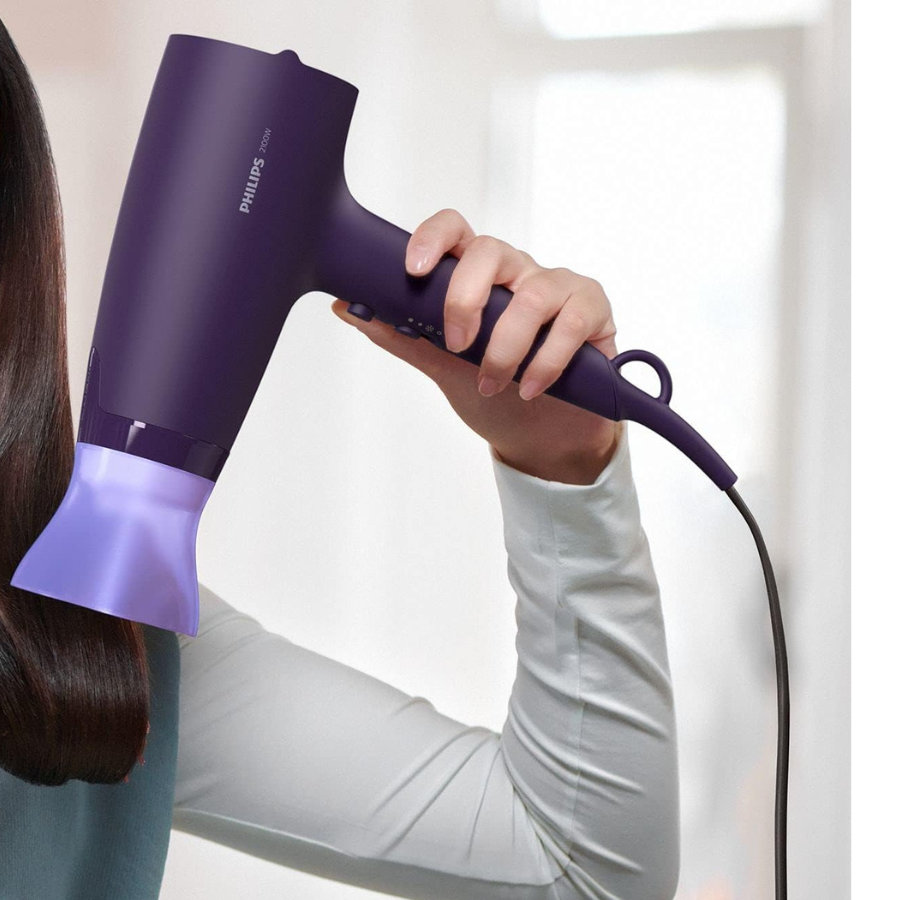 مجفف شعر فيليبس - 2100 واط، تقنية ThermoProtect، ملحق ThermoProtect، إعدادات متعددة للسرعة والحرارة مجفف شعر فيليبس - 2100 واط، تقنية ThermoProtect، ملحق ThermoProtect، إعدادات متعددة للسرعة والحرارة