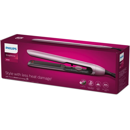 Philips 5000 Series Hair Straightener - ThermoShield Technology, Floating Ceramic Plates, Ionic Styling, 230°C - BHS530/03