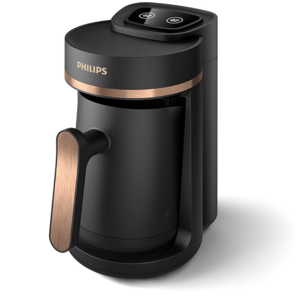 Philips 5000 Series Turkish Coffee Maker - 4-Cup Capacity, Anti-Spill Technology, Dual-Sided Pot, & Smart Alerts - HDA150/62