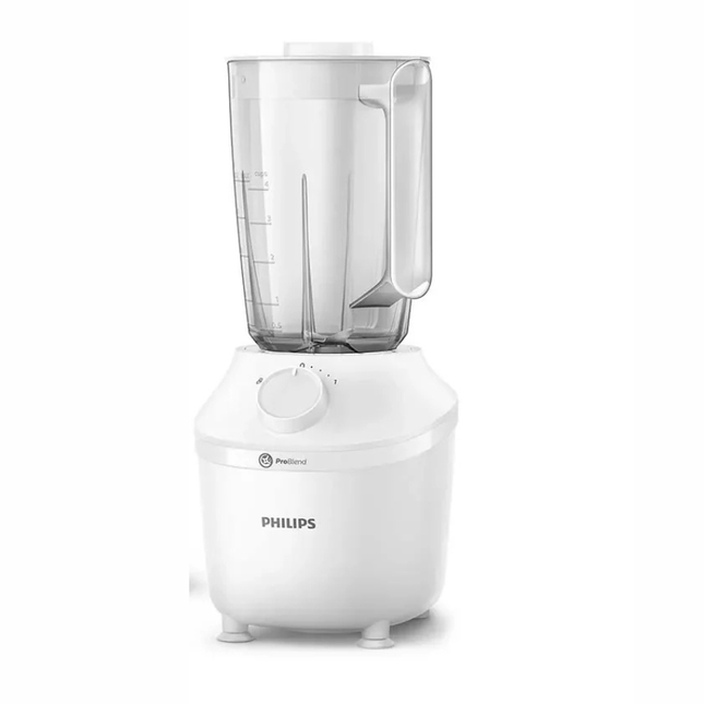 Philips Blender 450W - 1.9L Plastic Jar, Additional Mill, ProBlend Technology, & 1 Speed + Pulse - HR2041/50