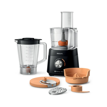 Philips Food Processor 750W - 1.5L Bowl Capacity, 2 Speeds, 6 Accessories, & Practical Design