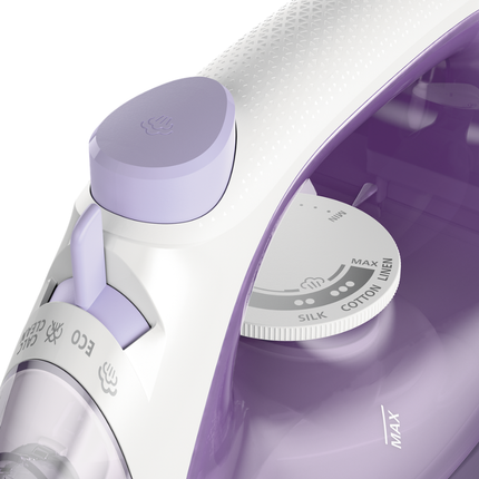 مكواة بخار فيليبس (Philips) فئة 1000 - قدرة 1800 واط مع قاعدة غير لاصقة