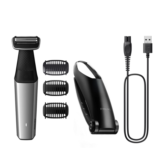 Philips Bodygroom Series 5000 - Showerproof Body & Groin Trimmer, Extra Long Back Attachment - BG5021/15