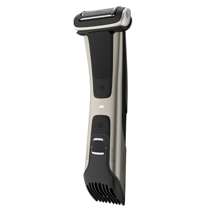 Philips Bodygroom Series 7000 - Dual-Sided Body Groomer (Shave & Trim), 4D Contour Following Shaver, 80 min Battery - BG7025/13