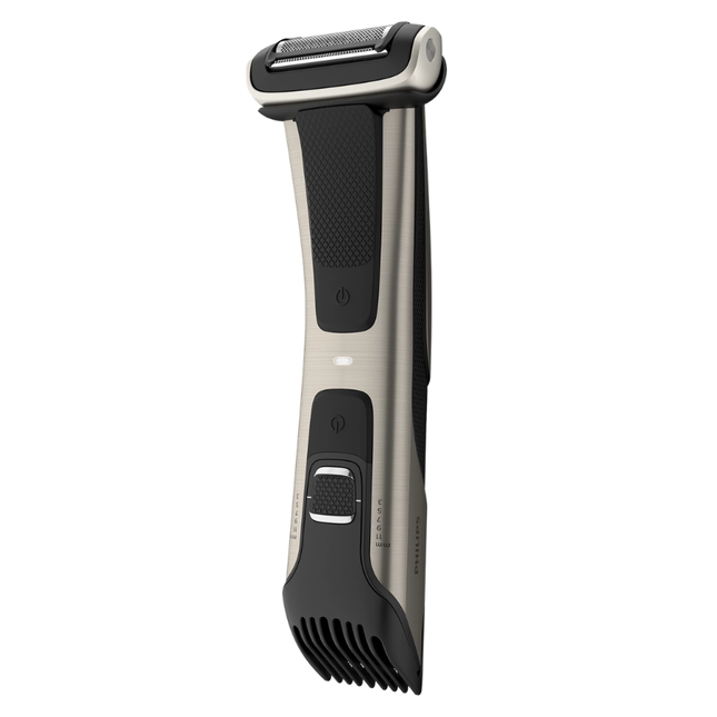 Philips Bodygroom Series 7000 - Dual-Sided Body Groomer (Shave & Trim), 4D Contour Following Shaver, 80 min Battery - BG7025/13