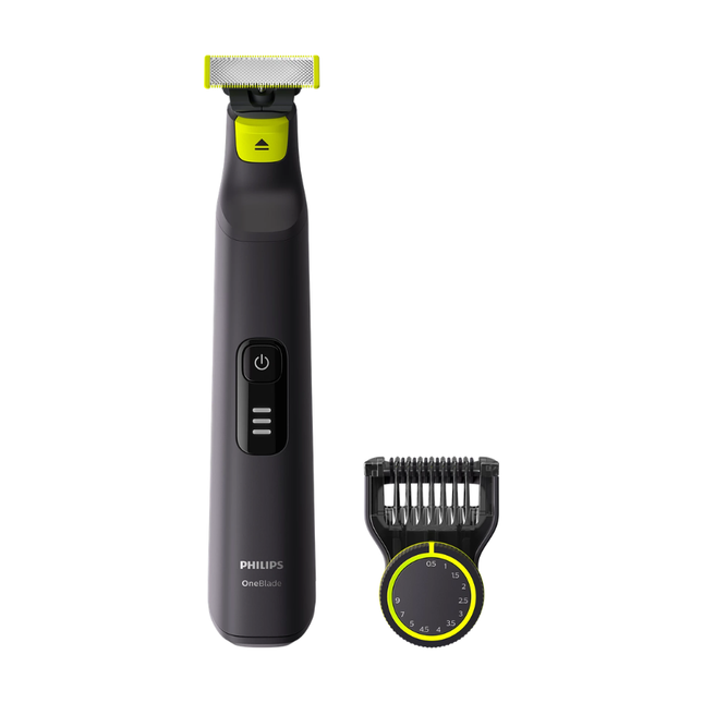 Philips OneBlade Pro Face - Trim, Edge, and Shave, Precision Comb 14 Length Settings, 90 min Runtime - QP6530/23