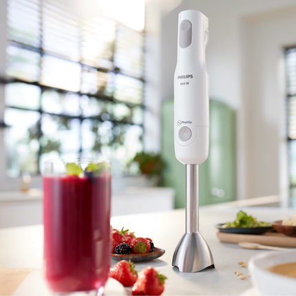 Philips Handblender Daily Collection - ProMix Tech, 650W Motor, Durable Blades, Multi-Accessories - HR2535/01