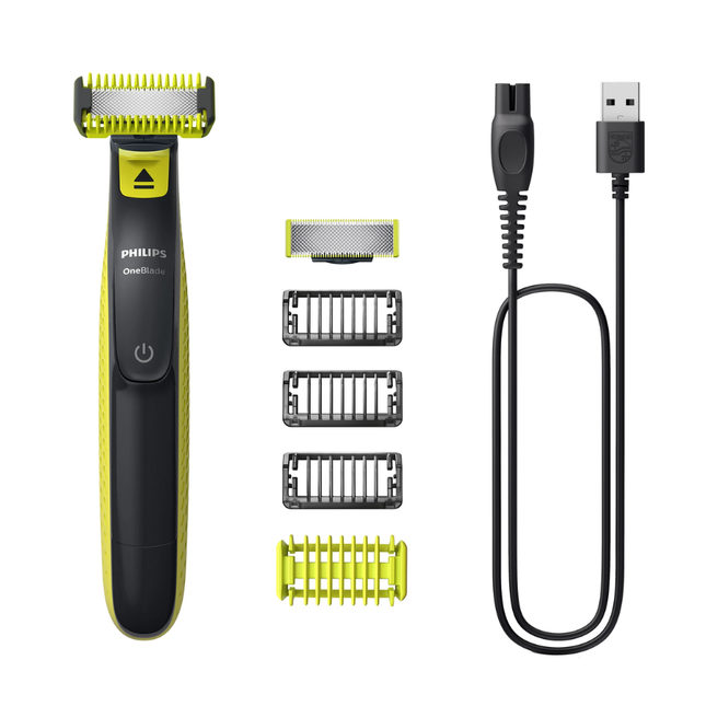 Philips OneBlade Face + Body - Trim, Edge, Shave, Unique Tech, Body Comb, Waterproof - QP2824/10