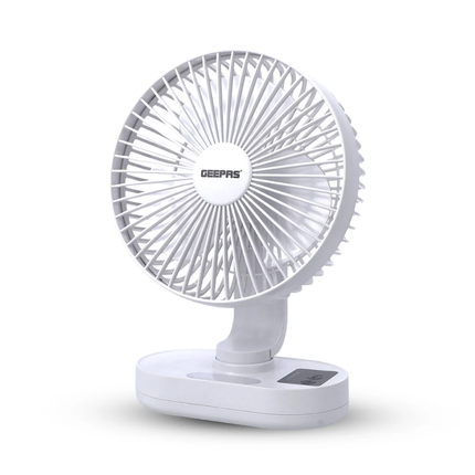 مروحة شحن 8 بوصة مع إضاءة LED ليلية جيباس GF21157