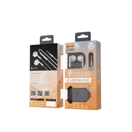 سماعة لينييس (Lenyes) سلكية داخل الأذن موديل LF55 - منفذ 3.5 مم - صوت ستيريو عالي الدقة - ميكروفون مدمج - تصميم مريح - لون أبيض