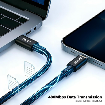 Philips DLC7060C Braided USB-C to USB-C Cable