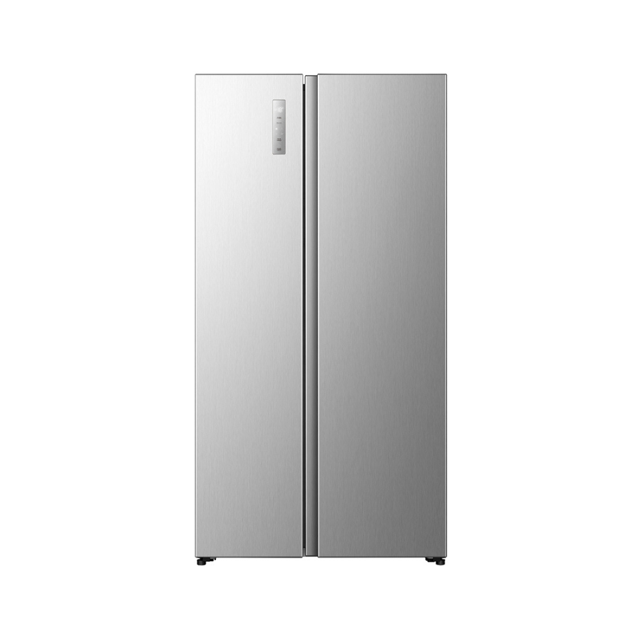 ثلاجة هايسنس جنب بجنب (Hisense Side-by-Side) - سعة 531 لتر، لون فضي مع تقنية Total No Frost ونظام تدفق الهواء المتعدد