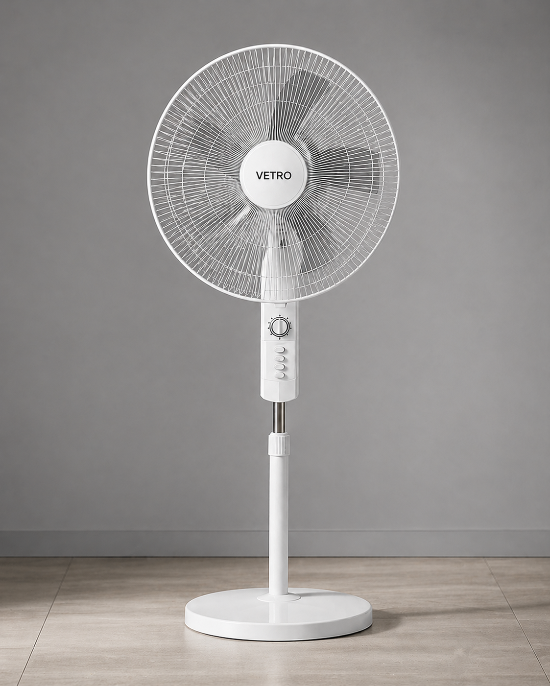 Vetro 18-Inch Stand Fan with Remote Control - 60W Full Copper Motor, 4-Speed Settings & 5 Powerful Blades for Smart Quiet Cooling