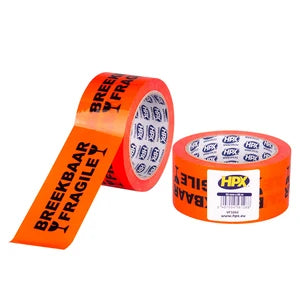 Packaging tape breekbaar fragile 50mm x 66m hpx