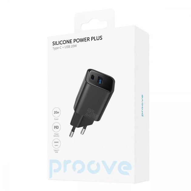 شاحن حائط من السيليكون Proove Power بقوة 20 واط Plus شاحن حائط من السيليكون Proove Power بقوة 20 واط Plus
