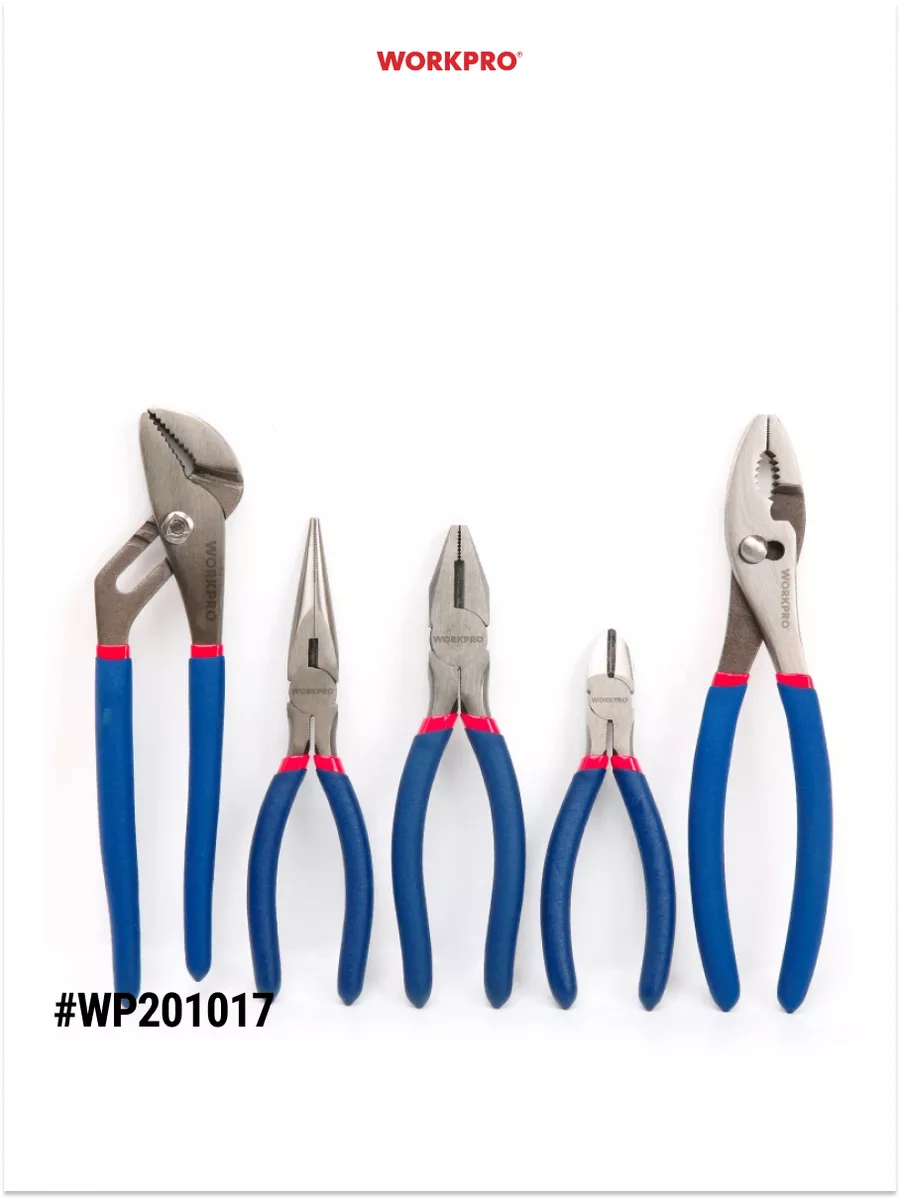 طقم كماشات WorkPro مكون من 5 قطع طقم كماشات WorkPro مكون من 5 قطع