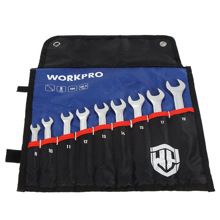 Workpro 9-Piece Combination Wrench Set (8-19mm)