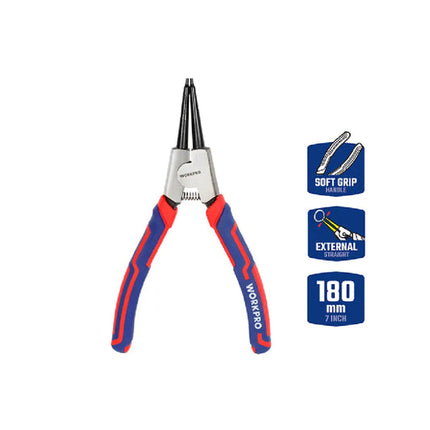 WORKPRO 7 Inch External Straight Snap Ring Pliers