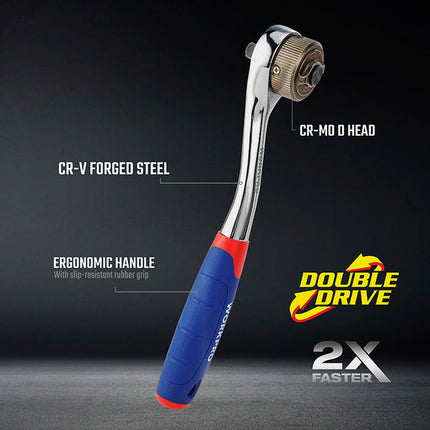 Workpro 3/8" Drive Double Drive Ratchet Handle – view 2