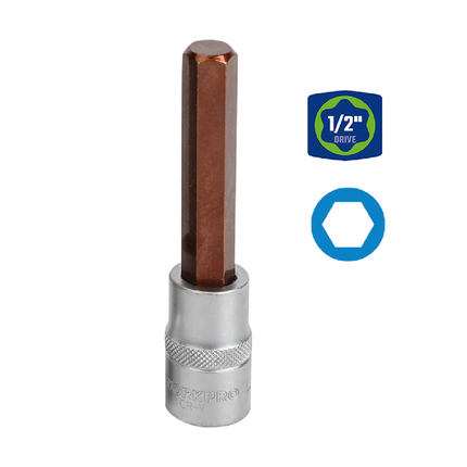 WORKPRO H10 Long Hex Bit Socket 1/2" Drive 100mm