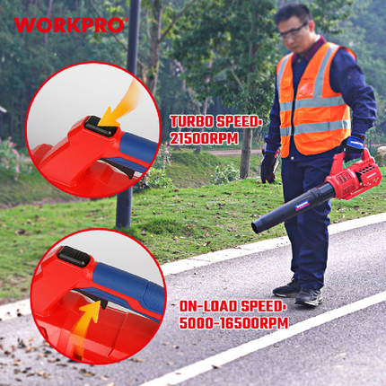 WORKPRO 20V Brushless Cordless Leaf Blower WP394005 – view 4