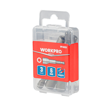 WORKPRO Pro 3-Piece Magnetic Box Bit Set 6mm – view 3
