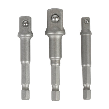 Workpro Socket Adapter Set, Hex Shank, 1/4" 3/8" 1/2" (3-Piece)