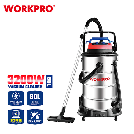 WORKPRO 80L Wet & Dry Industrial Vacuum Cleaner 3200W