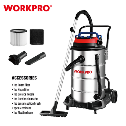 WORKPRO 80L Wet & Dry Industrial Vacuum Cleaner 3200W – view 2