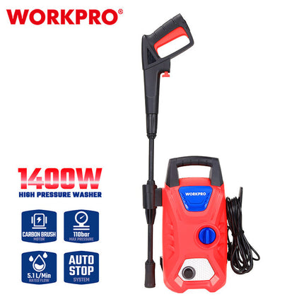 WORKPRO WP423010 High Pressure Washer 110 Bar 1400W