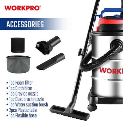 WORKPRO 1200W Industrial Vacuum Cleaner WP423016CE – view 3