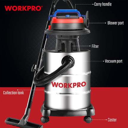 WORKPRO 1200W Industrial Vacuum Cleaner WP423016CE – view 2