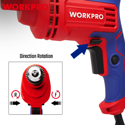 WORKPRO 500W Electric Drill 10mm WP470000 – view 4