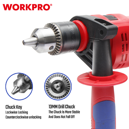 WORKPRO WP470200 Impact Drill — 710W 13mm – view 3