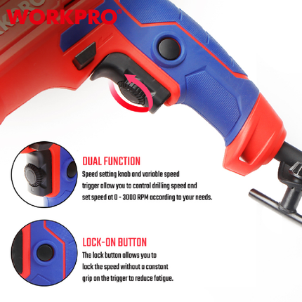 WORKPRO WP470200 Impact Drill — 710W 13mm – view 4