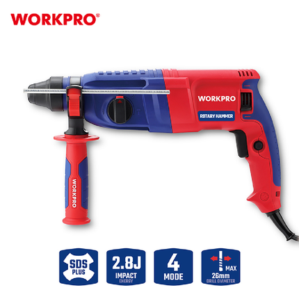 WORKPRO 800W 26mm Rotary Hammer Drill