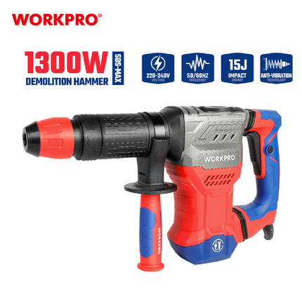 WORKPRO 1300W 15J SDS MAX Demolition Hammer