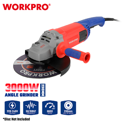 WORKPRO 9-Inch 3000W Professional Angle Grinder